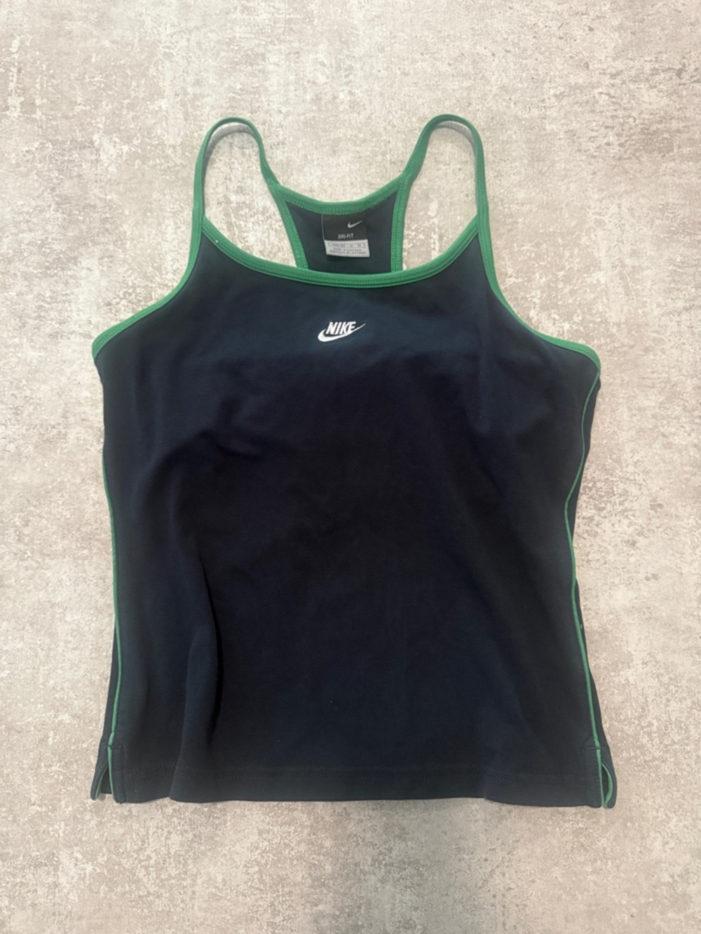 Nike Sports Tank Built In Shelf Bra Navy/Green M